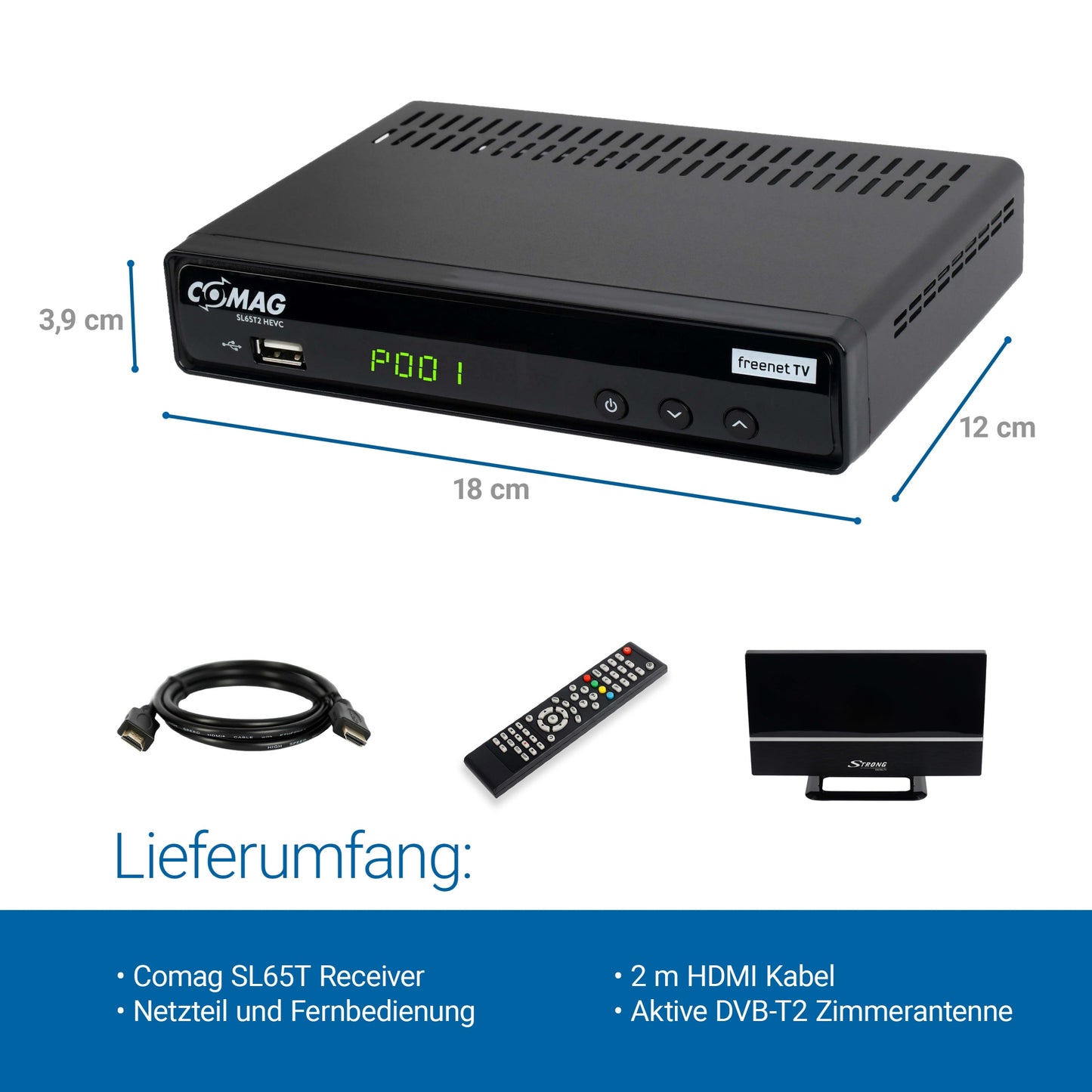 SL 65 T DVB-T2 Receiver Home Bundle