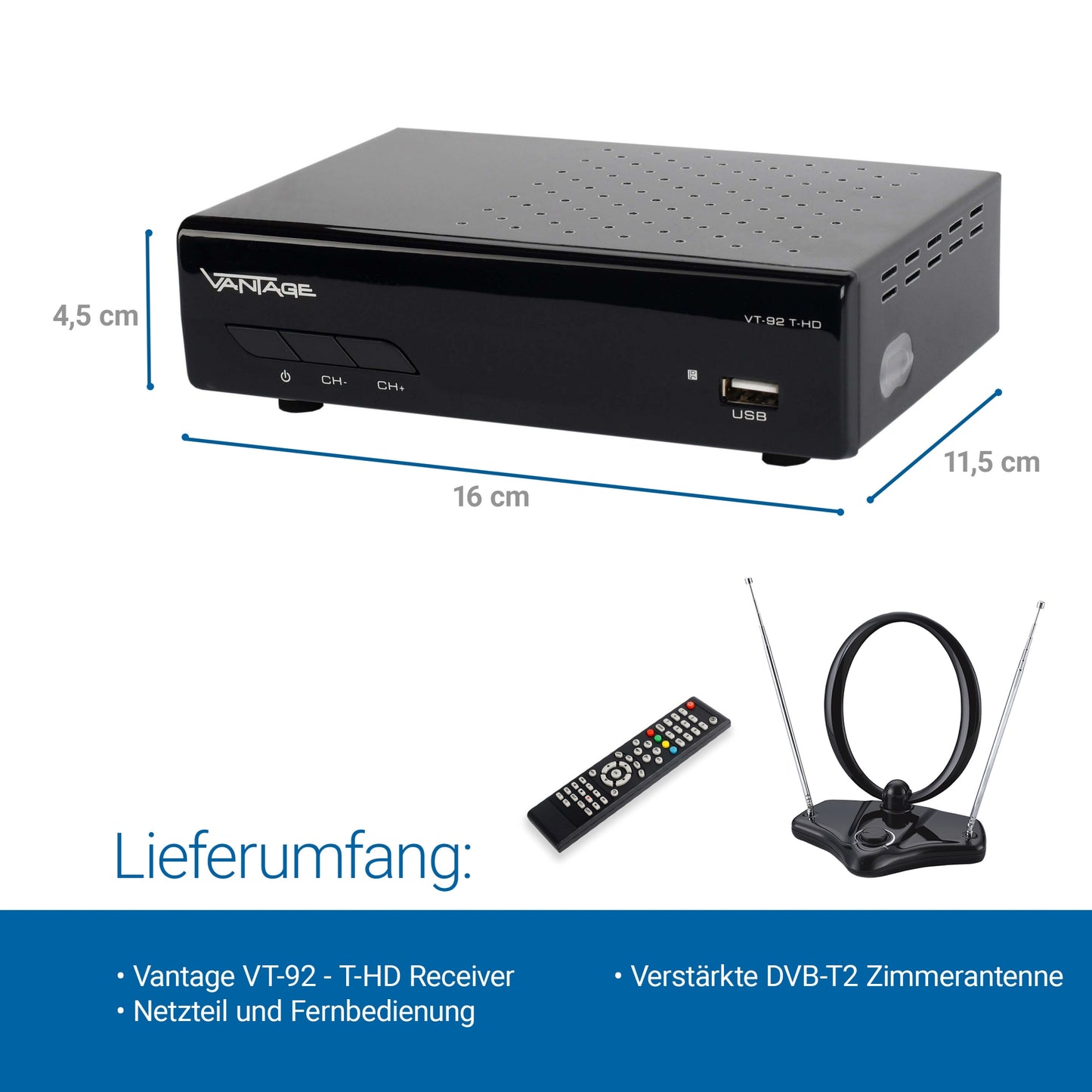 Vantage Receiver VT-92 mit Antenne VTA-94