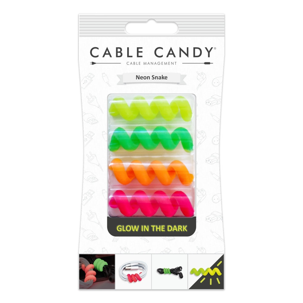 Cable Candy Neon Snake gelb, grün, orange, pink