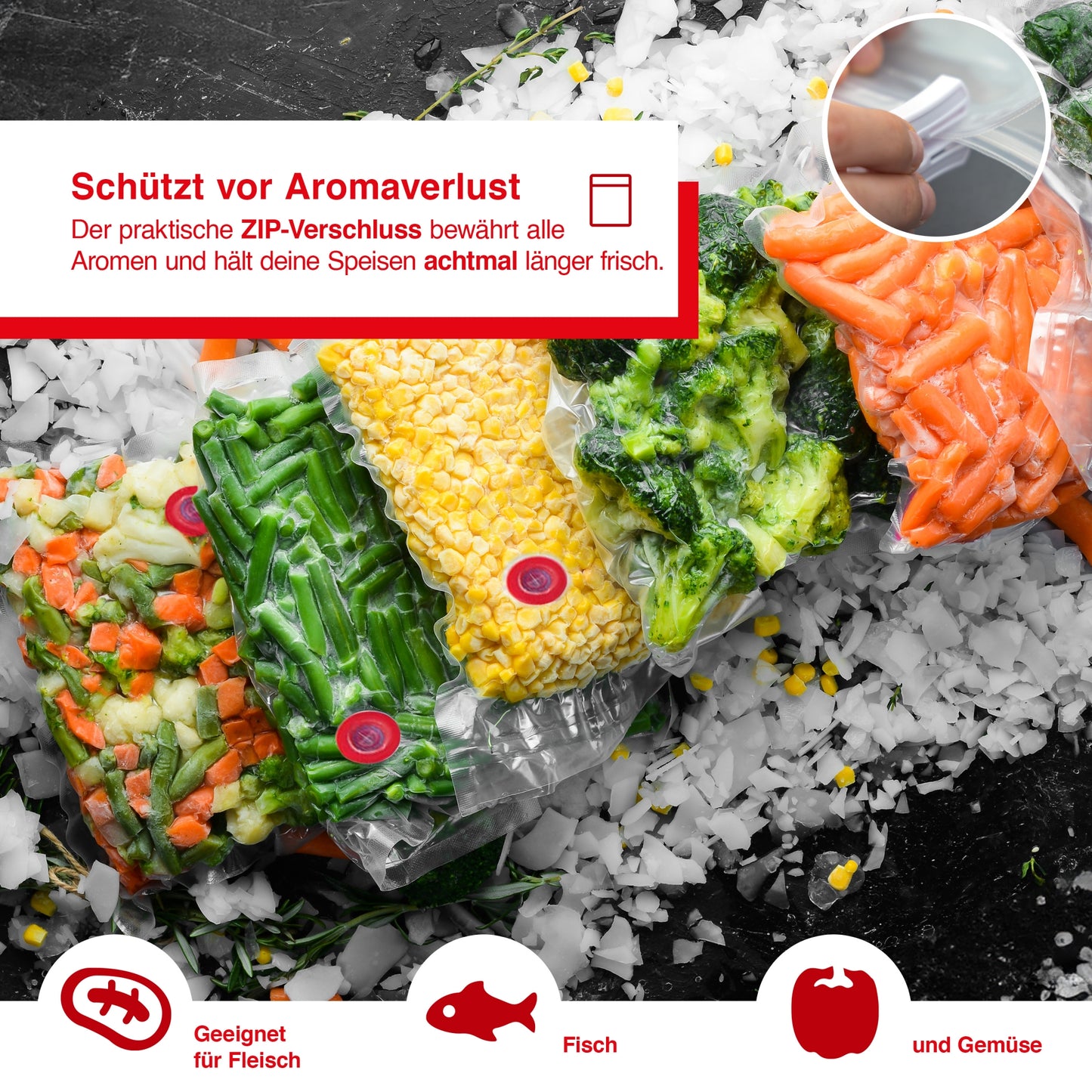 Zip Vakuumierbeutel (10 Stk.)