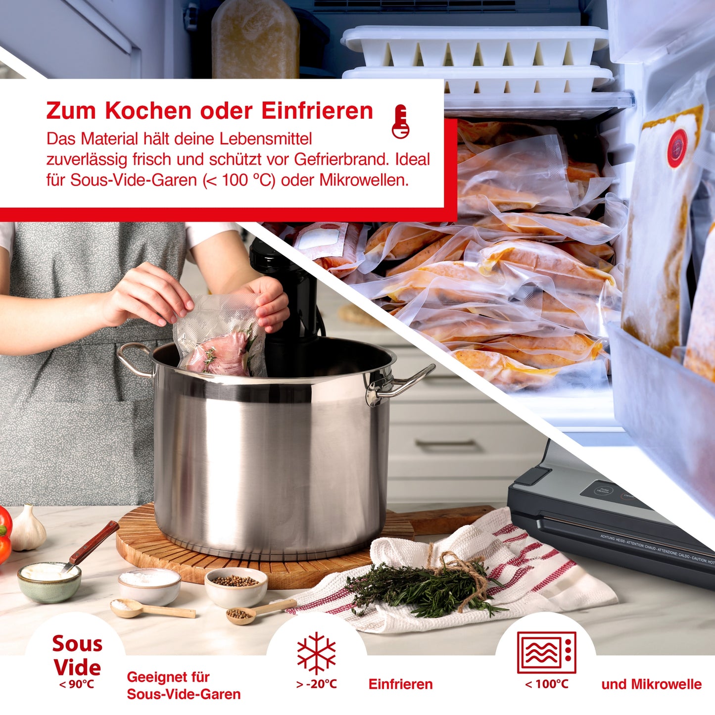 Zip Vakuumierbeutel (10 Stk.)