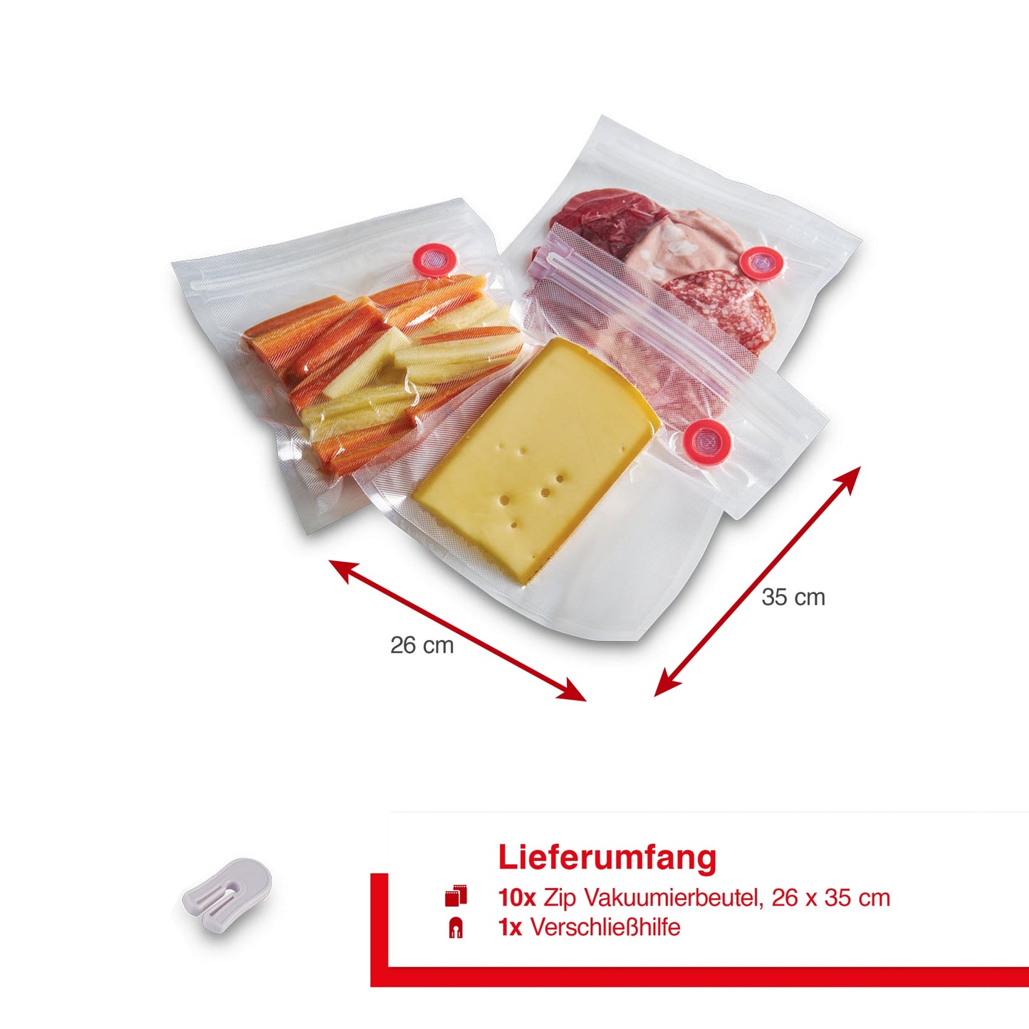 Zip Vakuumierbeutel (10 Stk.)