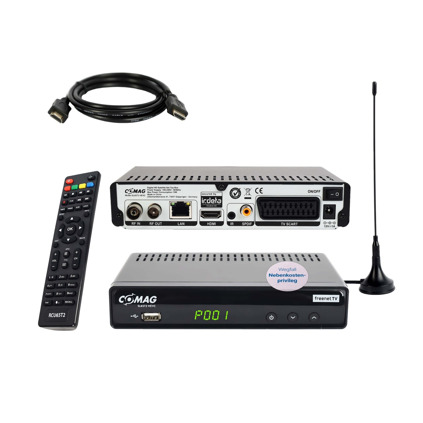 SL 65 T DVB-T2 Receiver Home Bundle