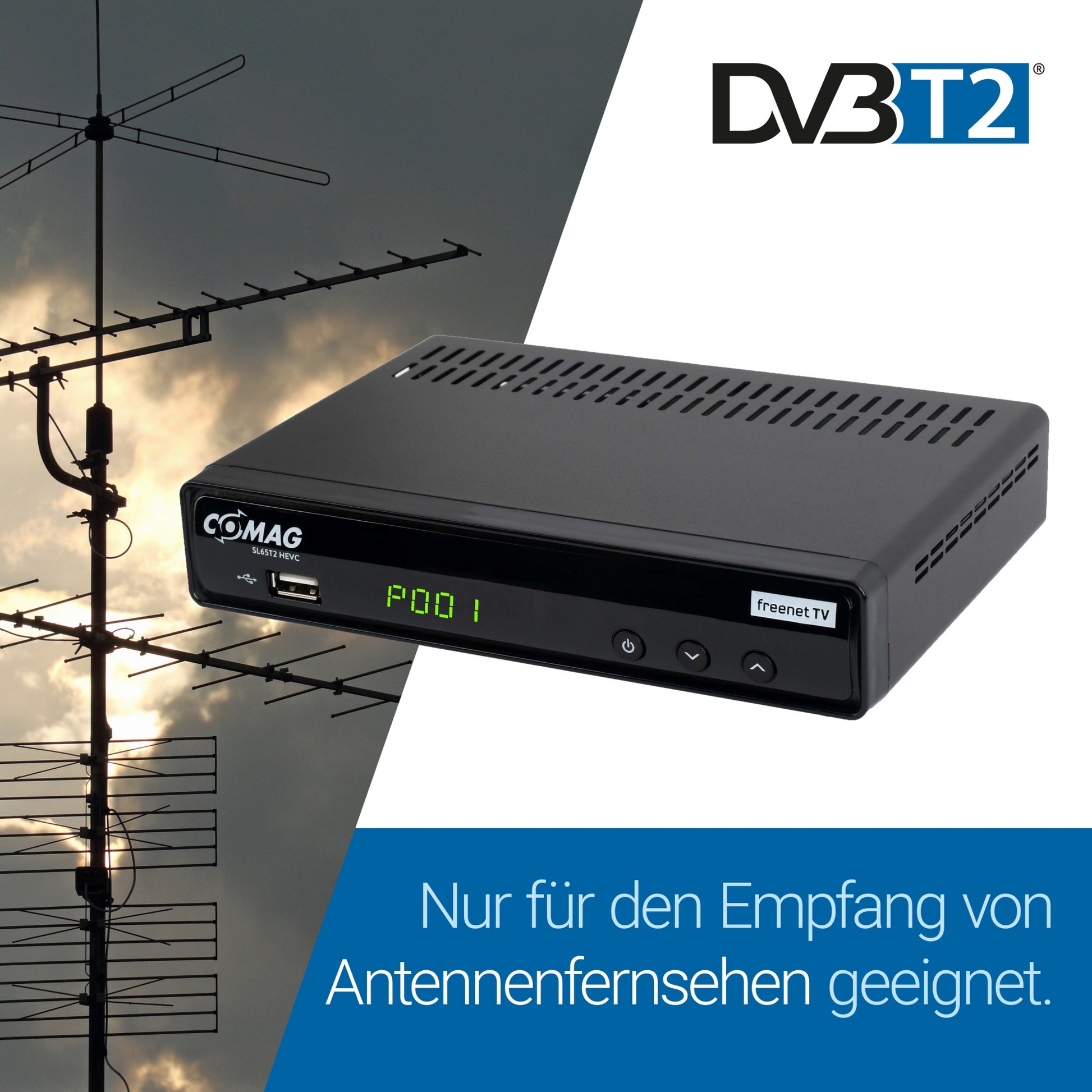 SL 65 T DVB-T2 Receiver Home Bundle