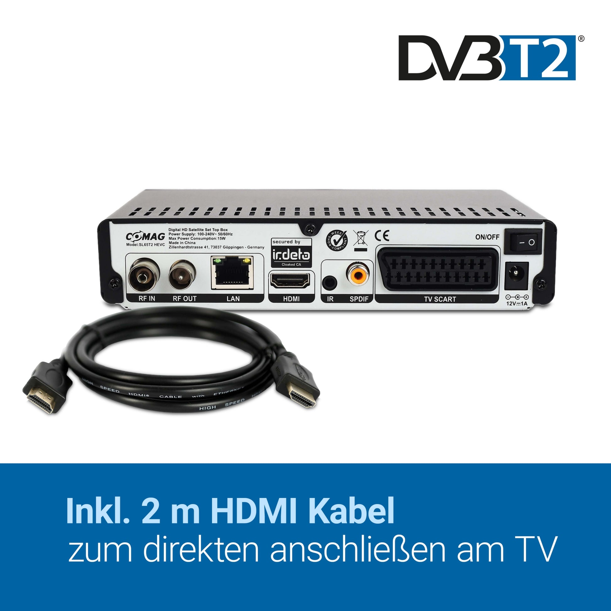 SL 65 T DVB-T2 Receiver Home Bundle