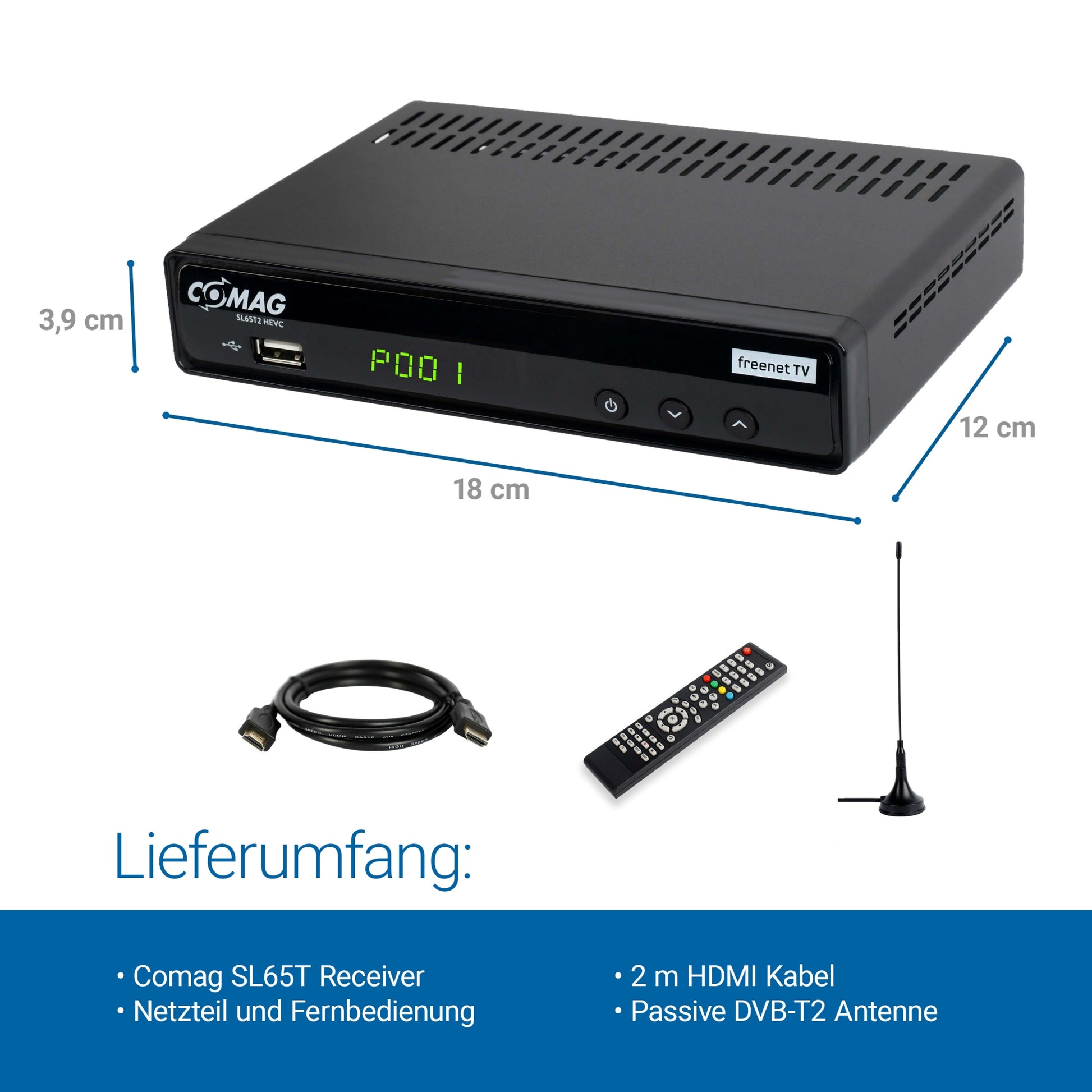 SL 65 T DVB-T2 Receiver Home Bundle