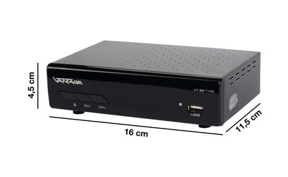 VT-92 DVB-T2 Receiver Home Bundle pas. Ant.