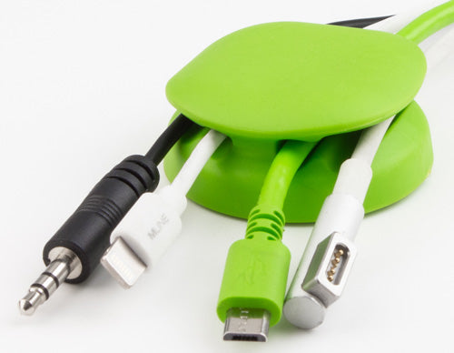 Cable Candy Flexible Kabelhalterung, Kabelmanagement für 4 Kabel, grün
