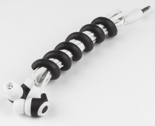 Cable Candy Mini Kabelkanal 3er-Set zum Bündeln von Kabeln, schwarz weiß