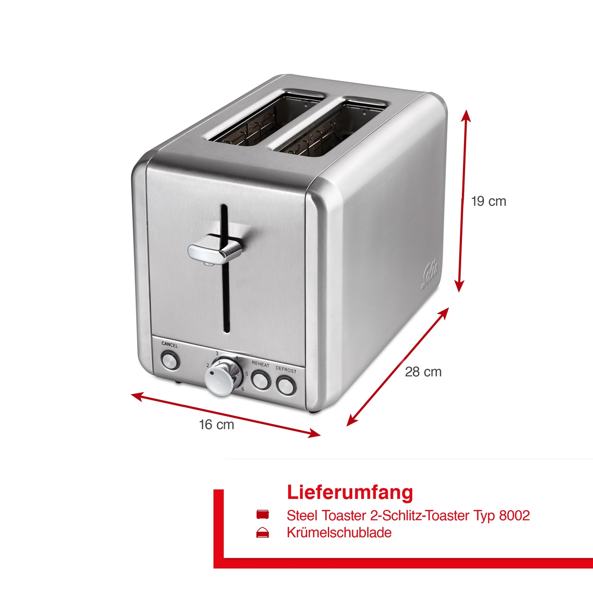 Steel Toaster (Typ 8002) B-Ware