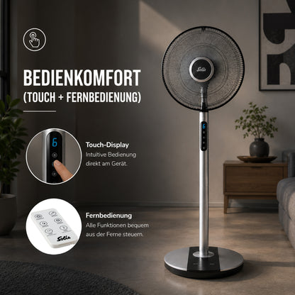 Solis Step & Chill Standventilator, Timer, Fußsteuerung, Oszillation, leise 24dB