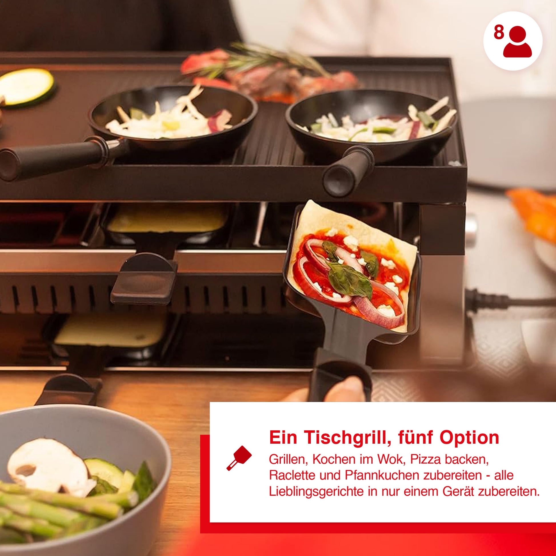 5in1 Tischgrill f&uuml;r 8 Pers. (Typ 791)