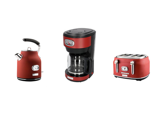 4-Schlitz Toaster, Wasserkocher 1,7 L und Kaffeemaschine