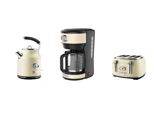 4-Schlitz Toaster, Wasserkocher 1,7 L und Kaffeemaschine