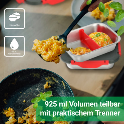 HeatsBox Innenschalen 2er-Set für HeatsBox Style/Style+/GO/PRO 925ml Volumen, Trennsteg
